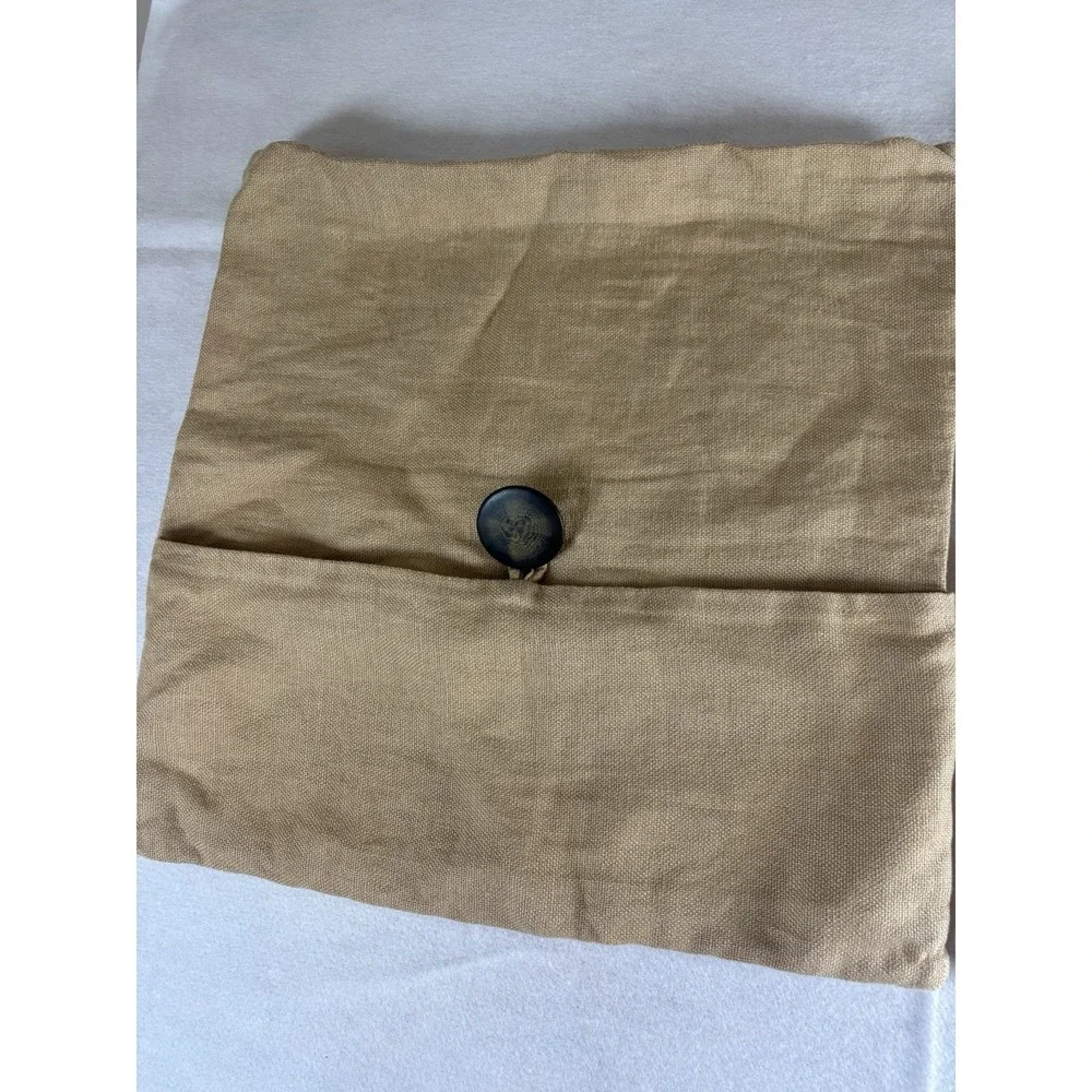 Pottery Barn Beige Linen Large Button‎ Envelope PillowCovers 18